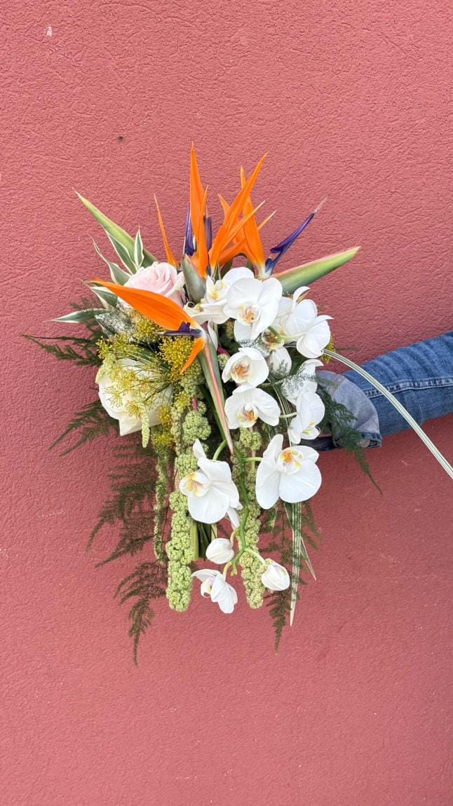 Bouquet de mariée retombant